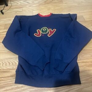 Navy Blue Joy Christmas Sweater